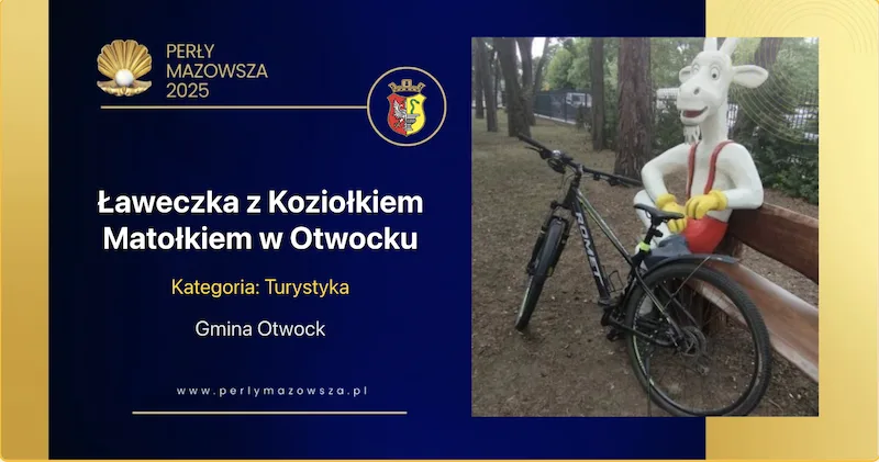 Wizytówka: Ławeczka z Koziołkiem Matołkiem w Otwocku